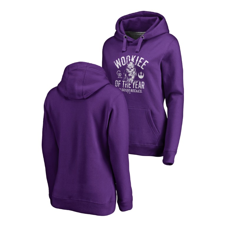 WOMEN - Colorado Rockies Purple Star Wars Wookiee Of The Year Hoodie WOMEN - Colorado Rockies Purple Star Wars Wookiee Of The Year Hoodie