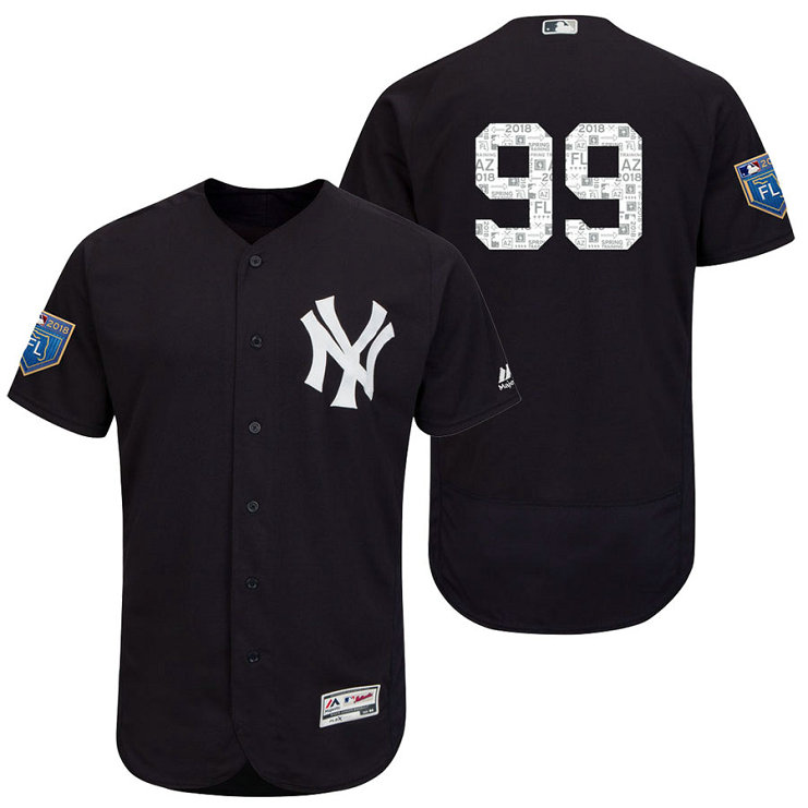 New York Yankees #99 Aaron Judge Navy 2018 Spring Training Flex Base Jersey New York Yankees #99 Aaron Judge Navy 2018 Spring Training Flex Base Jersey