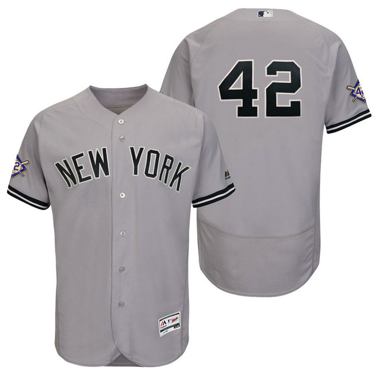 New York Yankees Gray Authentic Flex Base Jersey 2018 Jackie Robinson Day New York Yankees Gray Authentic Flex Base Jersey 2018 Jackie Robinson Day