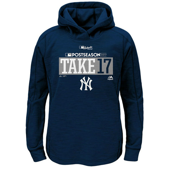YOUTH - New York Yankees 2017 Postseason Authentic Collection Pullover Navy Hoodie YOUTH - New York Yankees 2017 Postseason Authentic Collection Pullover Navy Hoodie