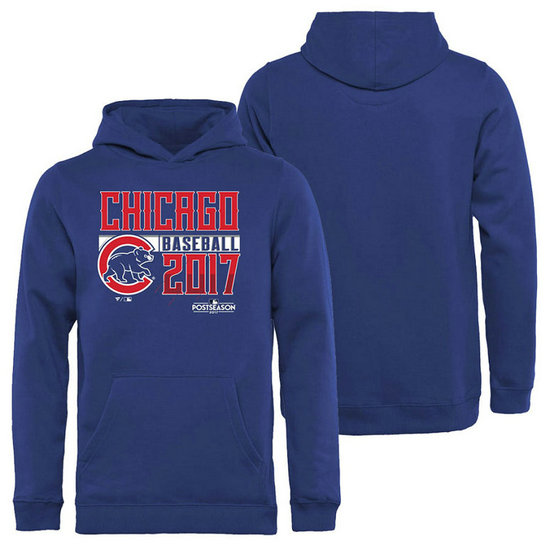YOUTH - Chicago Cubs 2017 Postseason Double Play Pullover Royal Hoodie YOUTH - Chicago Cubs 2017 Postseason Double Play Pullover Royal Hoodie