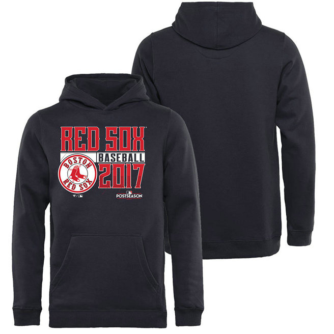 YOUTH - Boston Red Sox 2017 Postseason Double Play Pullover Navy Hoodie