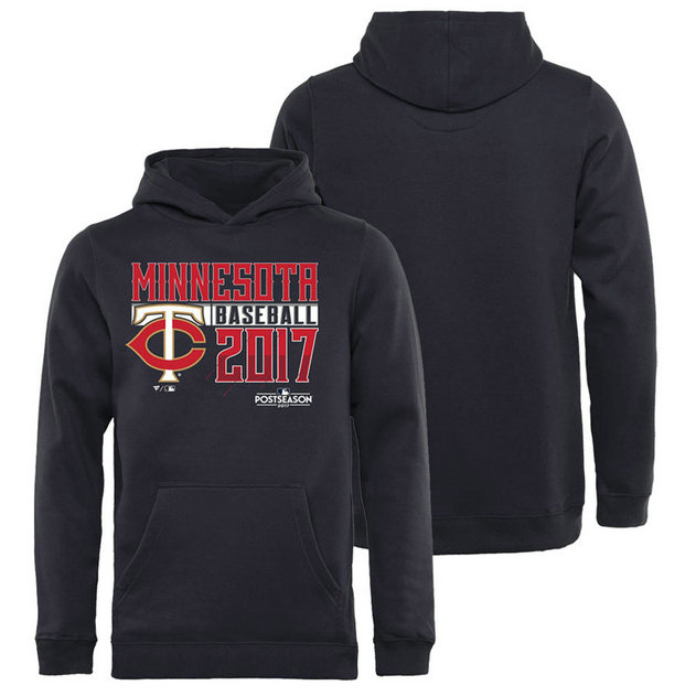 YOUTH - Minnesota Twins 2017 Postseason Double Play Pullover Navy Hoodie YOUTH - Minnesota Twins 2017 Postseason Double Play Pullover Navy Hoodie