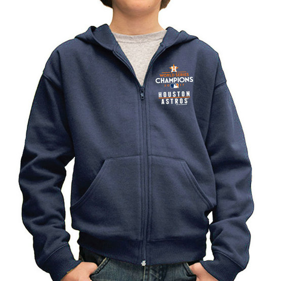 YOUTH - Houston Astros 2017 World Series Champions Full-Zip Navy Hoodie