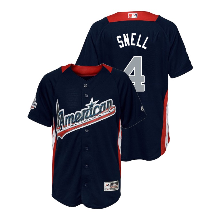 YOUTH - American League #4 Blake Snell 2018 MLB All-Star Navy Home Run Derby Jersey YOUTH - American League #4 Blake Snell 2018 MLB All-Star Navy Home Run Derby Jersey
