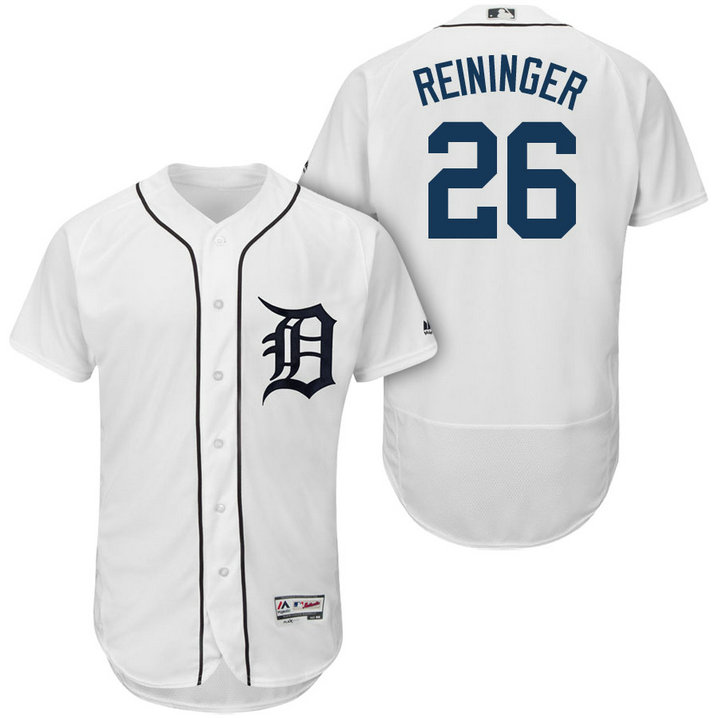 Detroit Tigers #26 Zac Reininger White 2018 Home Authentic Collection Flex Base Jersey Detroit Tigers #26 Zac Reininger White 2018 Home Authentic Collection Flex Base Jersey