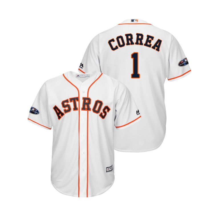 Houston Astros White #1 Carlos Correa Cool Base Jersey Houston Astros White #1 Carlos Correa Cool Base Jersey