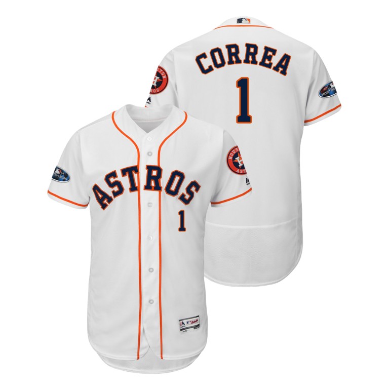 Houston Astros White #1 Carlos Correa Flex Base Jersey Houston Astros White #1 Carlos Correa Flex Base Jersey