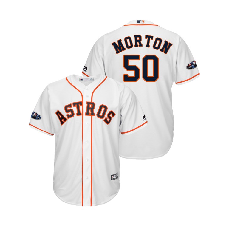 Houston Astros White #50 Charlie Morton Cool Base Jersey