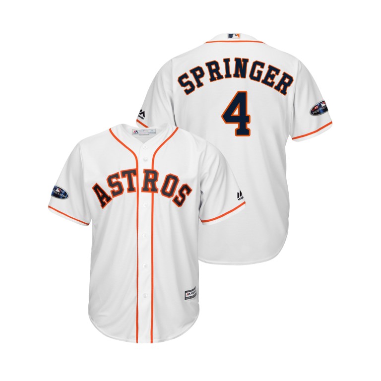 Houston Astros White #4 George Springer Cool Base Jersey Houston Astros White #4 George Springer Cool Base Jersey