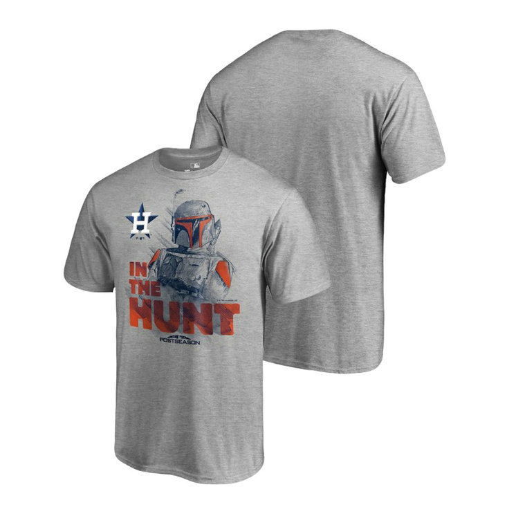 Houston Astros Star Wars In The Hunt Heather Gray T-Shirt