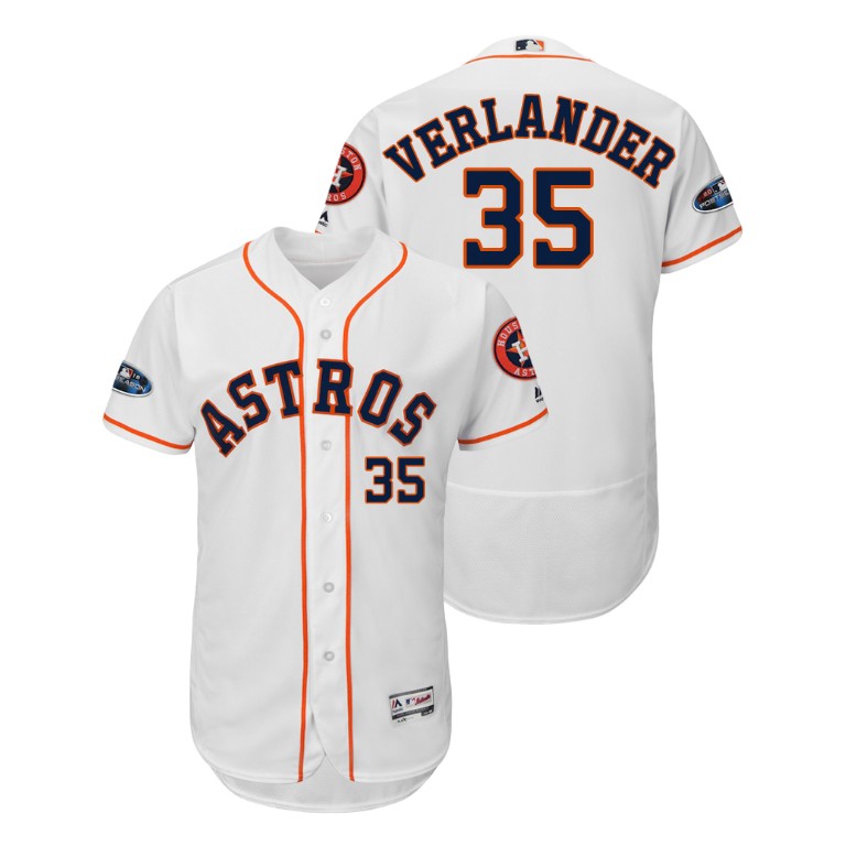 Houston Astros White #35 Justin Verlander Flex Base Jersey Houston Astros White #35 Justin Verlander Flex Base Jersey