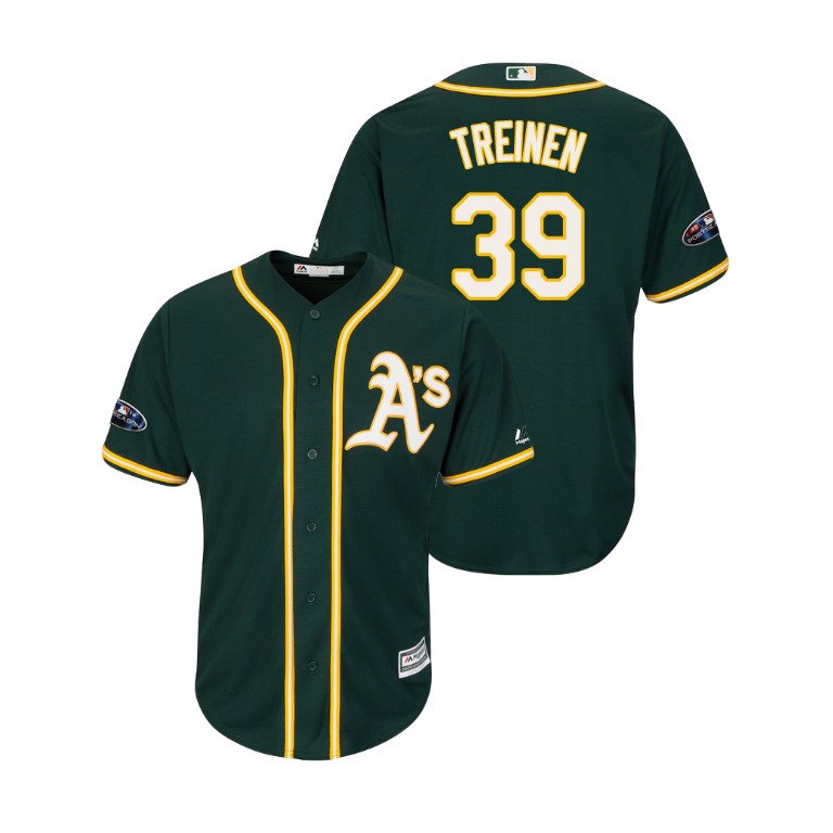 Oakland Athletics Green #39 Blake Treinen Cool Base Jersey