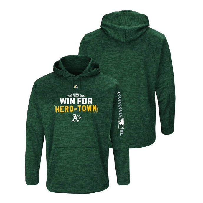 Oakland Athletics Streak Fleece Green Authentic Collection Hoodie Oakland Athletics Streak Fleece Green Authentic Collection Hoodie