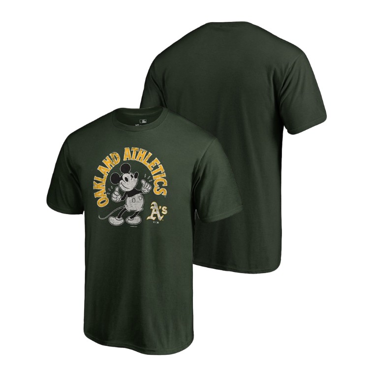 Oakland Athletics Green Disney Mickey's True Original Arch T-Shirt Oakland Athletics Green Disney Mickey's True Original Arch T-Shirt