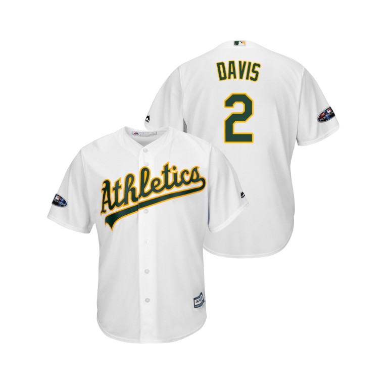 Oakland Athletics White #2 Khris Davis Cool Base Jersey Oakland Athletics White #2 Khris Davis Cool Base Jersey
