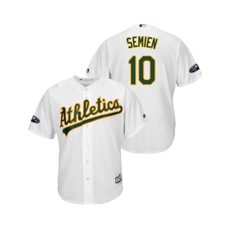 Oakland Athletics White #10 Marcus Semien Cool Base Jersey Oakland Athletics White #10 Marcus Semien Cool Base Jersey