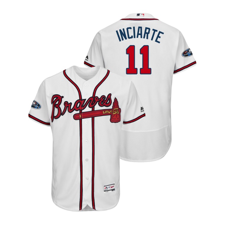 Atlanta Braves White #11 Ender Inciarte Flex Base Jersey