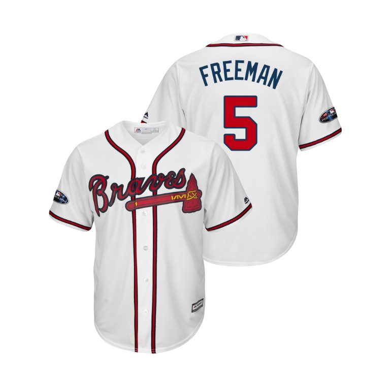 Atlanta Braves White #5 Freddie Freeman Cool Base Jersey