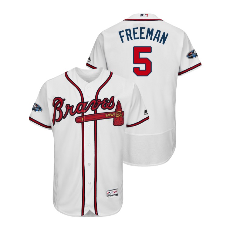 Atlanta Braves White #5 Freddie Freeman Flex Base Jersey