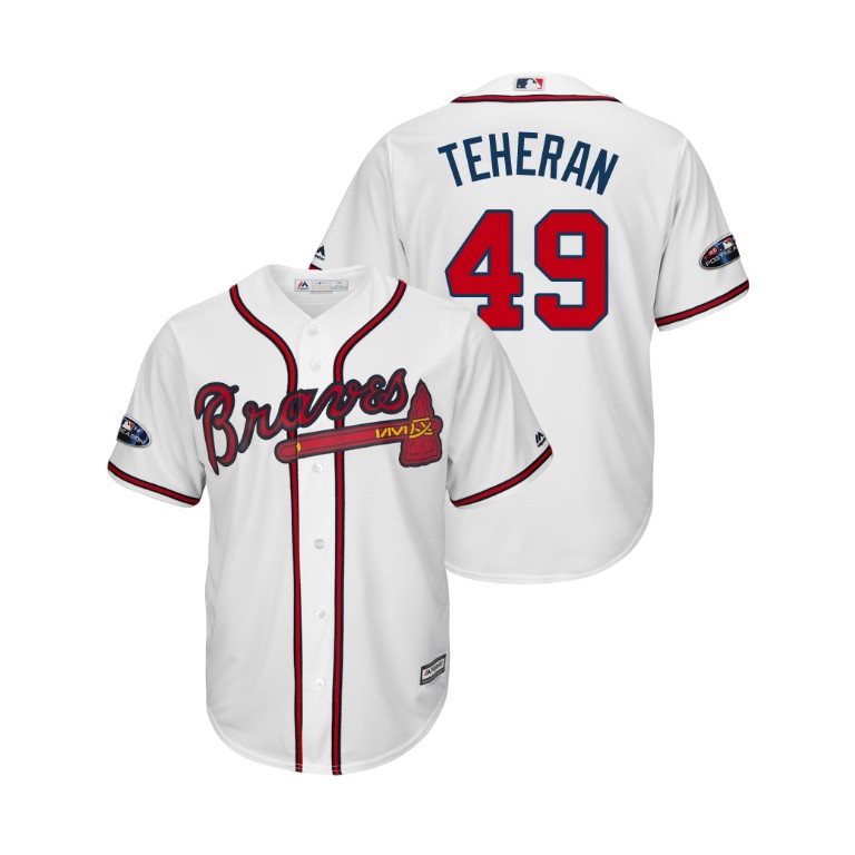 Atlanta Braves White #49 Julio Teheran Cool Base Jersey Atlanta Braves White #49 Julio Teheran Cool Base Jersey