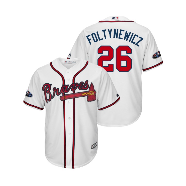 Atlanta Braves White #26 Mike Foltynewicz Cool Base Jersey Atlanta Braves White #26 Mike Foltynewicz Cool Base Jersey