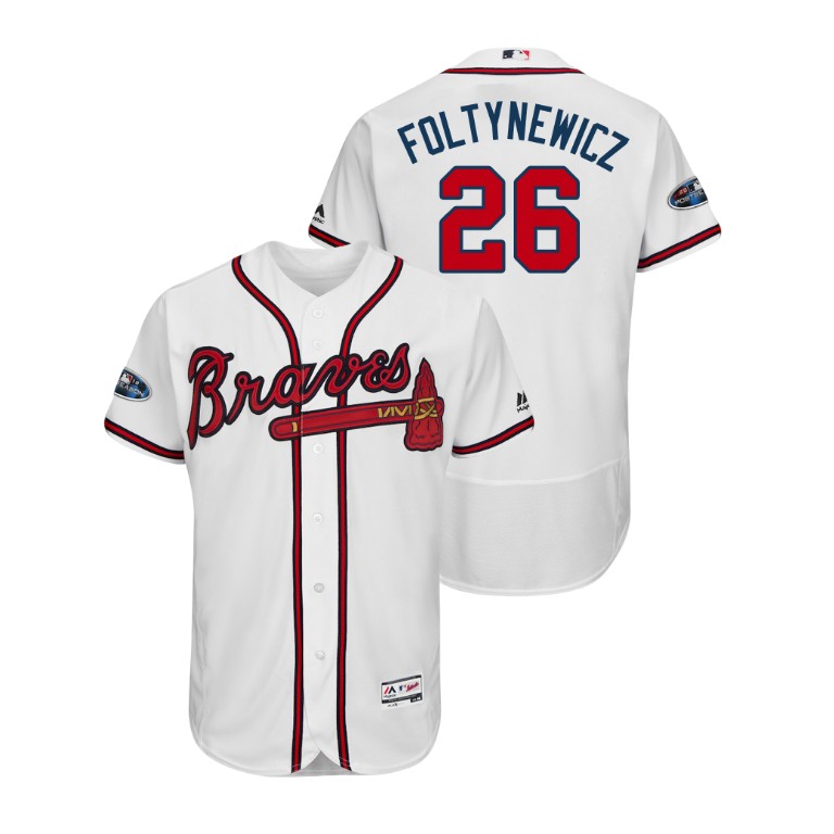 Atlanta Braves White #26 Mike Foltynewicz Flex Base Jersey Atlanta Braves White #26 Mike Foltynewicz Flex Base Jersey