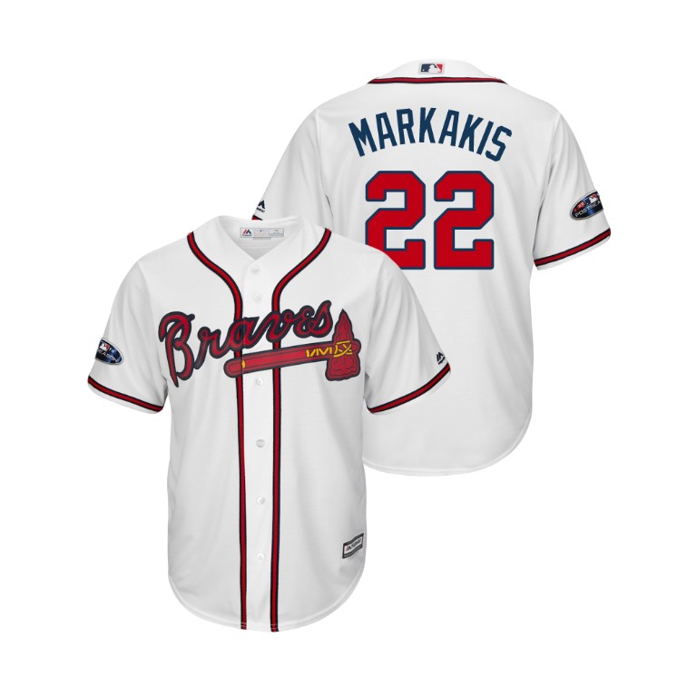 Atlanta Braves White #22 Nick Markakis Cool Base Jersey Atlanta Braves White #22 Nick Markakis Cool Base Jersey