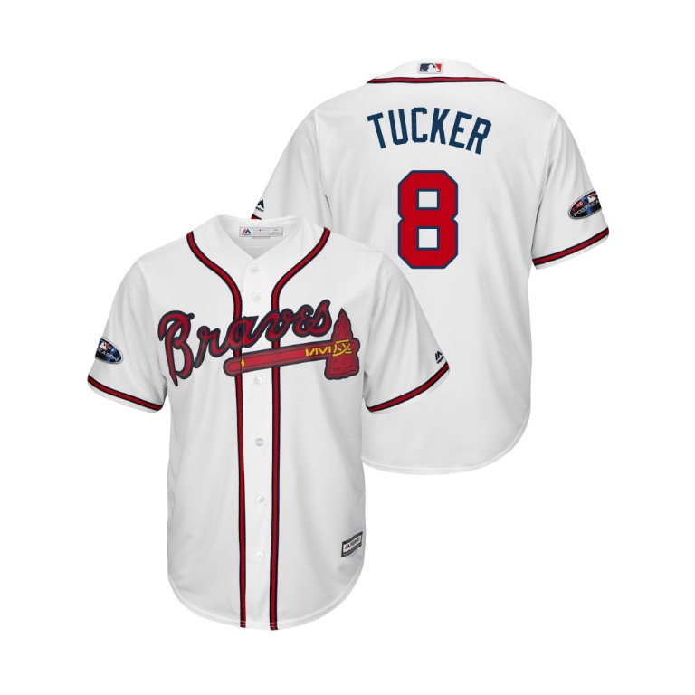 Atlanta Braves White #8 Preston Tucker Cool Base Jersey