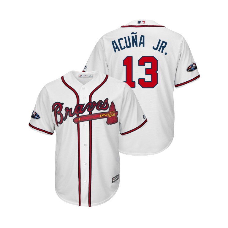 Atlanta Braves White #13 Ronald Acuna Jr. Cool Base Jersey Atlanta Braves White #13 Ronald Acuna Jr. Cool Base Jersey