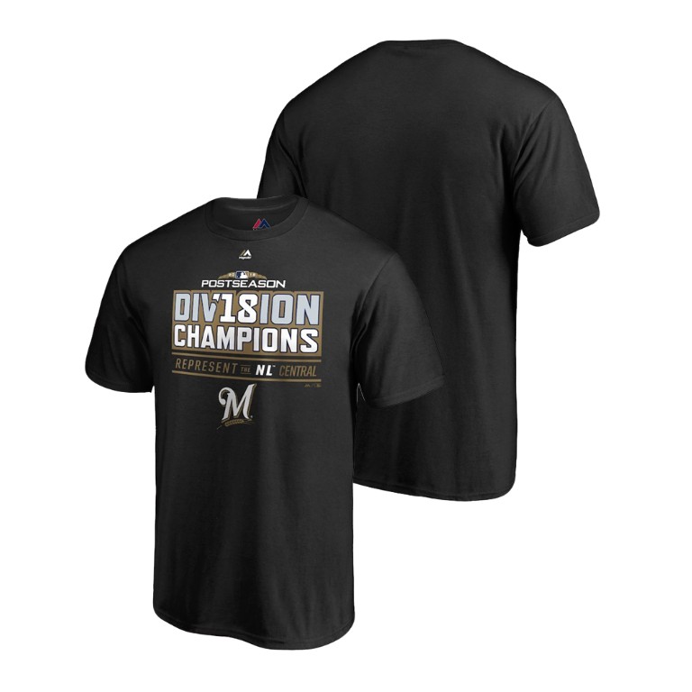 Milwaukee Brewers Runner Black 2018 NL Central Division Champions Majestic Big & Tall T-Shirt Milwaukee Brewers Runner Black 2018 NL Central Division Champions Majestic Big & Tall T-Shirt