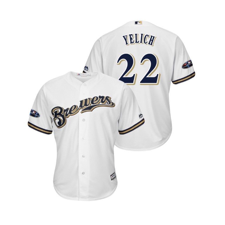 Milwaukee Brewers White #22 Christian Yelich Cool Base Jersey Milwaukee Brewers White #22 Christian Yelich Cool Base Jersey
