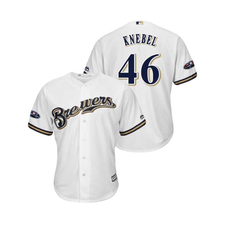 Milwaukee Brewers White #46 Corey Knebel Cool Base Jersey Milwaukee Brewers White #46 Corey Knebel Cool Base Jersey