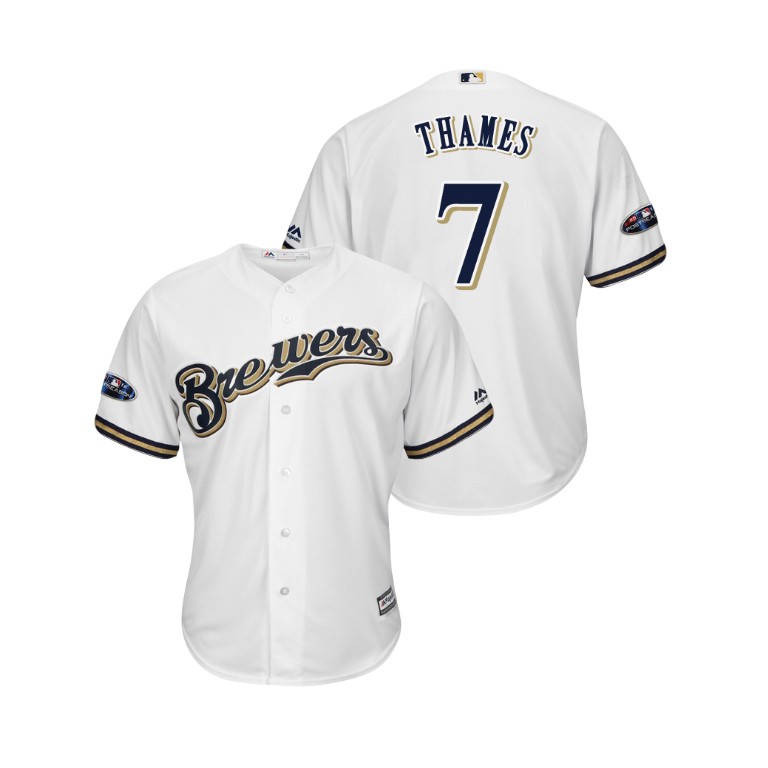 Milwaukee Brewers White #7 Eric Thames Cool Base Jersey Milwaukee Brewers White #7 Eric Thames Cool Base Jersey
