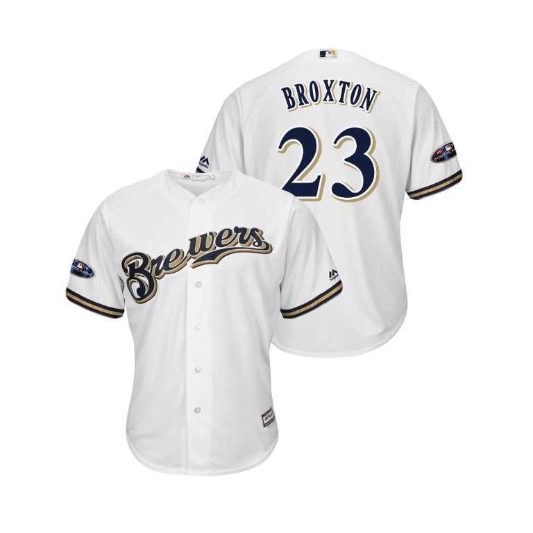 Milwaukee Brewers White #23 Keon Broxton Cool Base Jersey Milwaukee Brewers White #23 Keon Broxton Cool Base Jersey