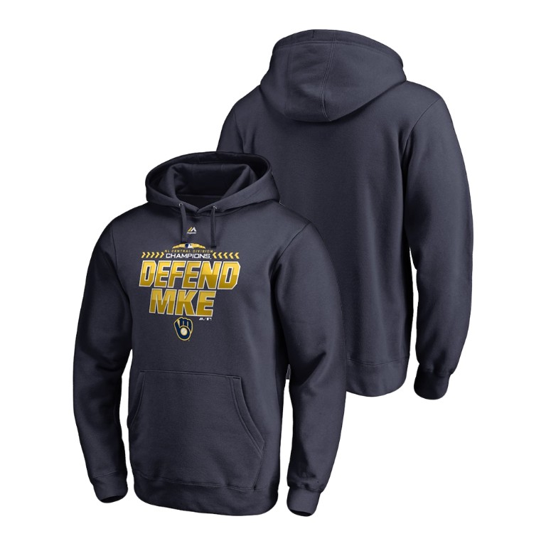 Milwaukee Brewers Locker Room Defend Navy 2018 NL Central Division Champions Majestic Hoodie Milwaukee Brewers Locker Room Defend Navy 2018 NL Central Division Champions Majestic Hoodie