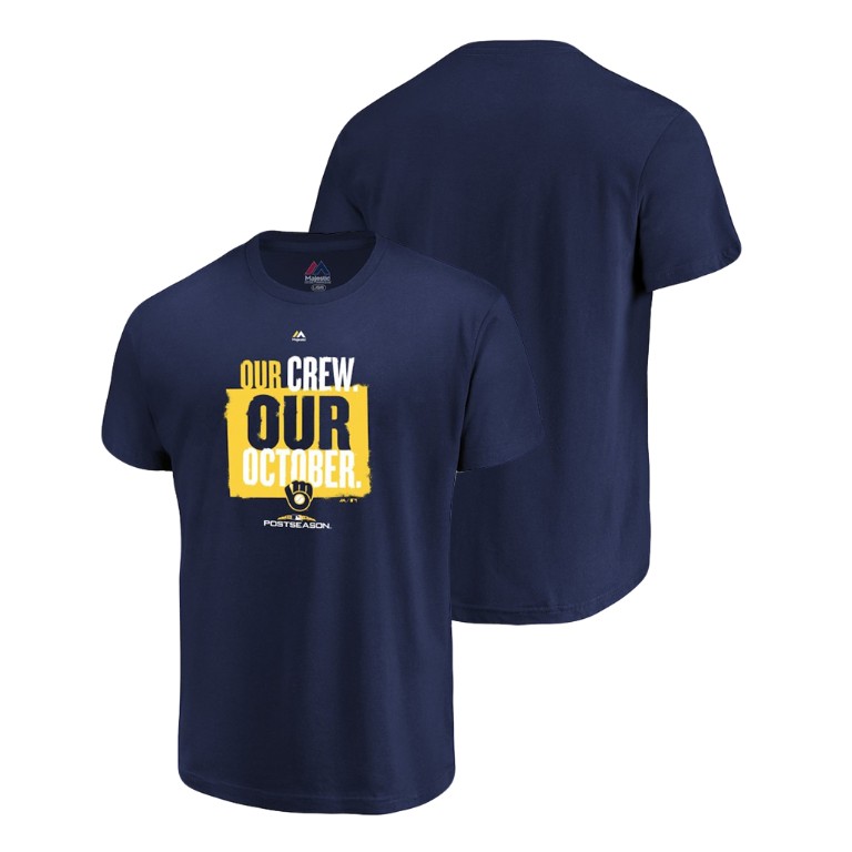 Milwaukee Brewers Authentic Collection Navy Majestic Big & Tall T-Shirt Milwaukee Brewers Authentic Collection Navy Majestic Big & Tall T-Shirt