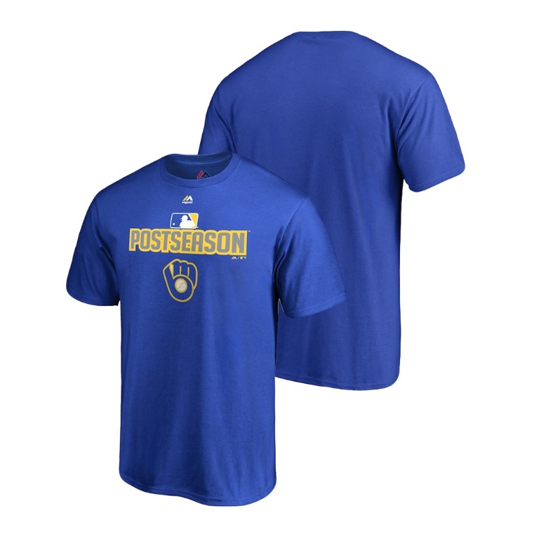 Milwaukee Brewers Deck Royal Majestic Big & Tall T-Shirt