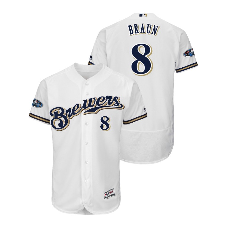 Milwaukee Brewers White #8 Ryan Braun Flex Base Jersey Milwaukee Brewers White #8 Ryan Braun Flex Base Jersey