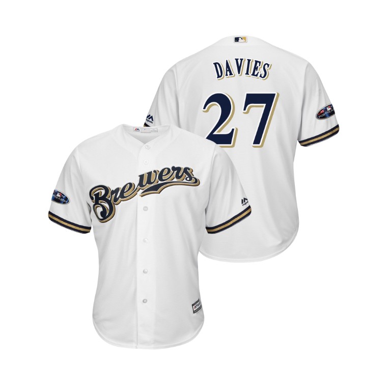 Milwaukee Brewers White #27 Zach Davies Cool Base Jersey Milwaukee Brewers White #27 Zach Davies Cool Base Jersey