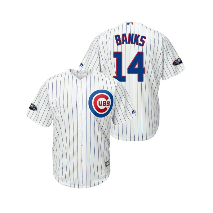 Chicago Cubs White #14 Ernie Banks Cool Base Jersey