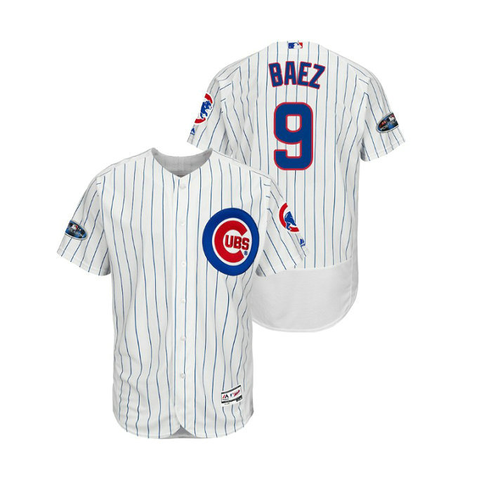 Chicago Cubs White #9 Javier Baez Flex Base Jersey Chicago Cubs White #9 Javier Baez Flex Base Jersey