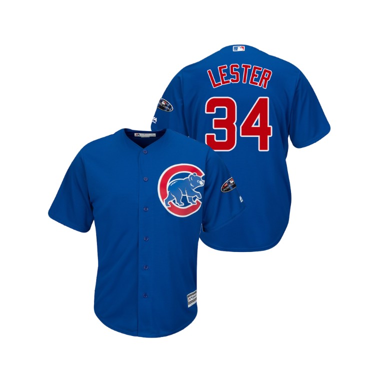 Chicago Cubs Royal #34 Jon Lester Cool Base Jersey