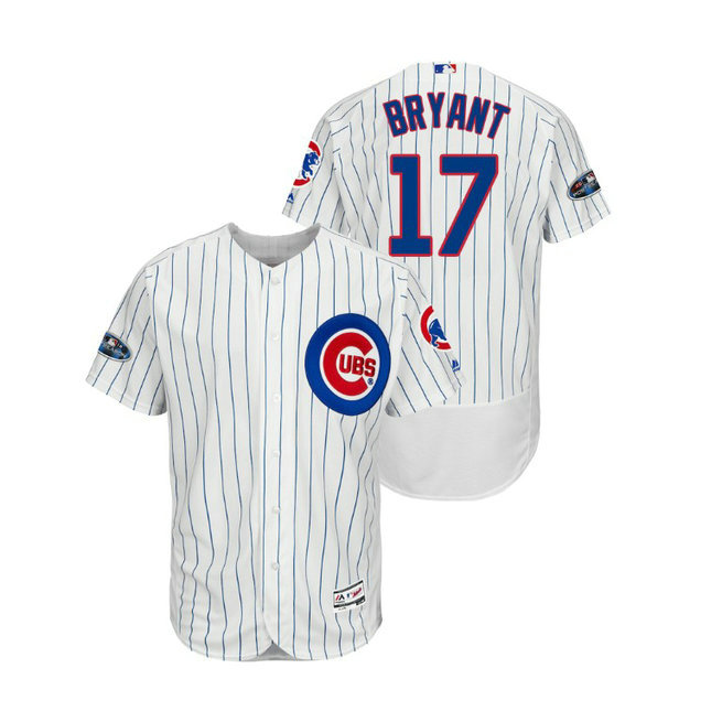 Chicago Cubs White #17 Kris Bryant Flex Base Jersey Chicago Cubs White #17 Kris Bryant Flex Base Jersey