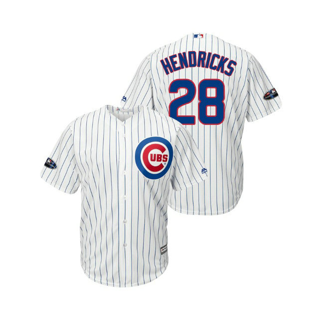 Chicago Cubs White #28 Kyle Hendricks Cool Base Jersey