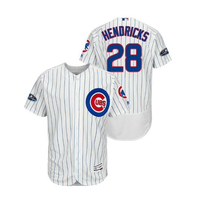 Chicago Cubs White #28 Kyle Hendricks Flex Base Jersey