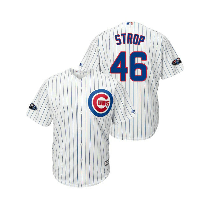 Chicago Cubs White #46 Pedro Strop Cool Base Jersey