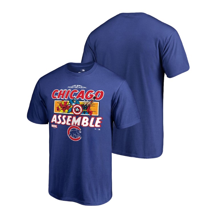 Chicago Cubs Marvel Avengers Assemble Royal T-Shirt Chicago Cubs Marvel Avengers Assemble Royal T-Shirt