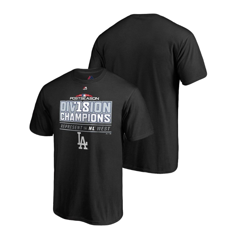 Los Angeles Dodgers Runner Black 2018 NL West Division Champions Majestic Big & Tall T-Shirt Los Angeles Dodgers Runner Black 2018 NL West Division Champions Majestic Big & Tall T-Shirt