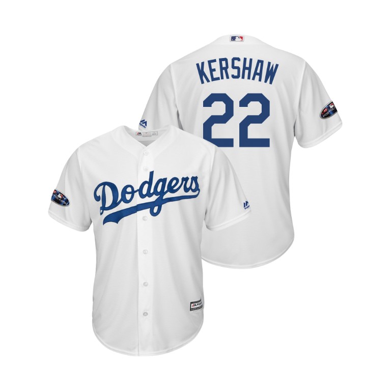 Los Angeles Dodgers White #22 Clayton Kershaw Cool Base Jersey Los Angeles Dodgers White #22 Clayton Kershaw Cool Base Jersey